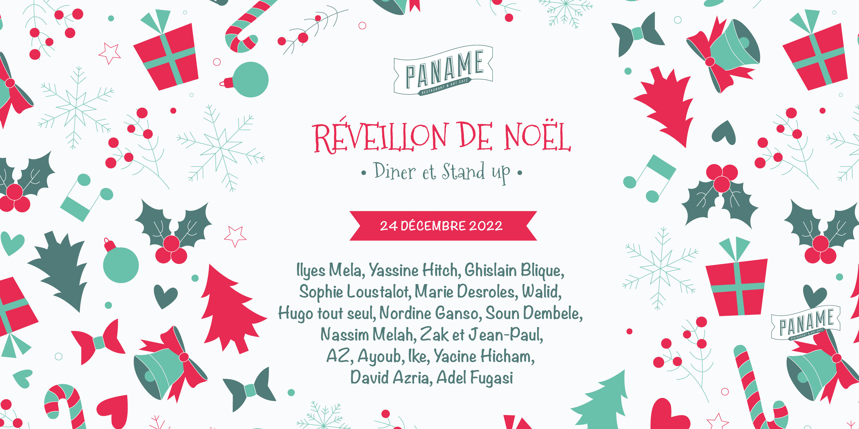 Paname Diner Comedy, Réveillon de Noël | Restaurant & Comedy Club